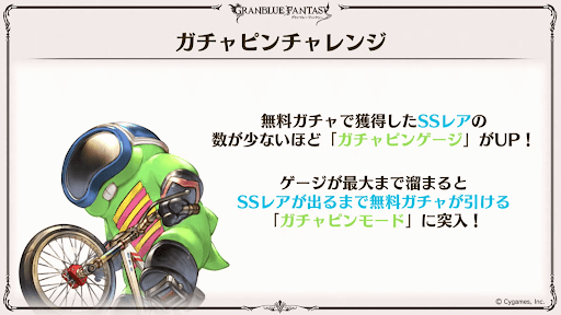 SSレアの数が少ないほどガチャピンゲージ上昇