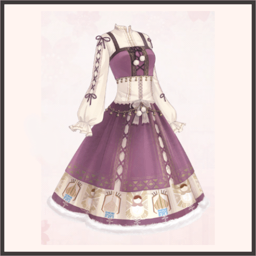 アップリケドレス-願