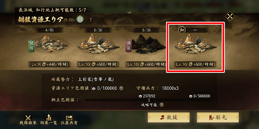 知行地が獲得できるようになる