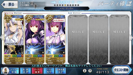 fgo-カレンシステム編成(Wスカディ)