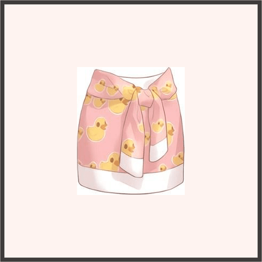 プリントミニスカートダック