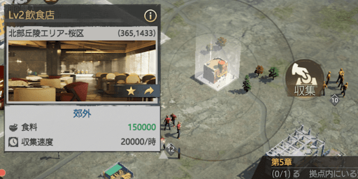 郊外の「飲食店」で収集を行う