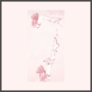 桜色のぽっくり（ポーズ付き）