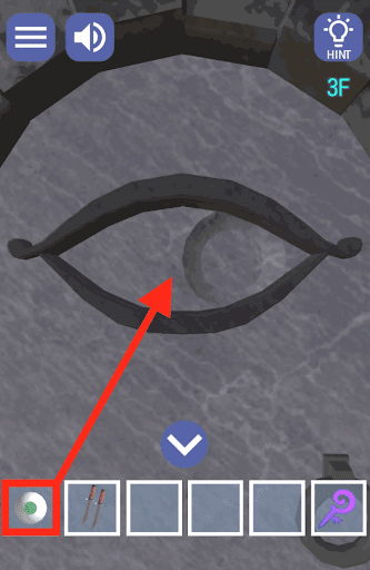 ドラゴンと魔法使いの住む塔_3階_目玉を取り付けるて4階に移動する