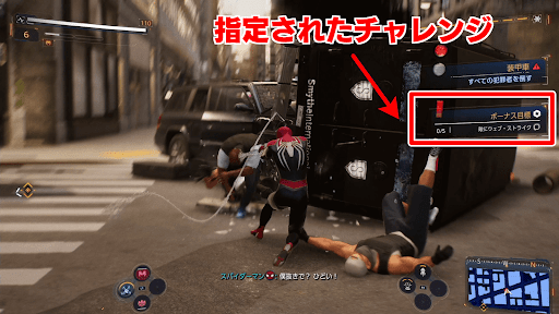 指定されたチャレンジ