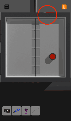 脱出ゲーム非常階段_6階_ボックスの上から赤いマーカーを入手して3階に移動する