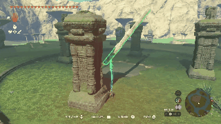 南の柱の影を北の柱に届かせる