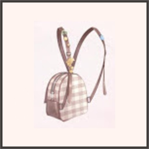 チェック柄のリュック