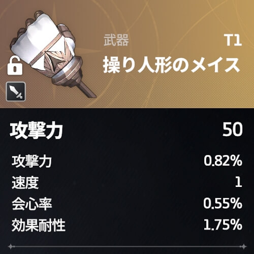 T1金装備