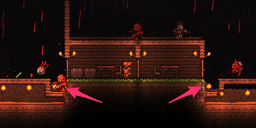 ドアの手前を2マス分掘る