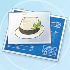 リーフリボン付き中折れ帽