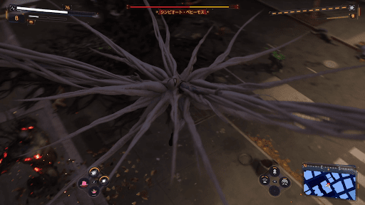 シンオビート・ベヒーモスと戦う