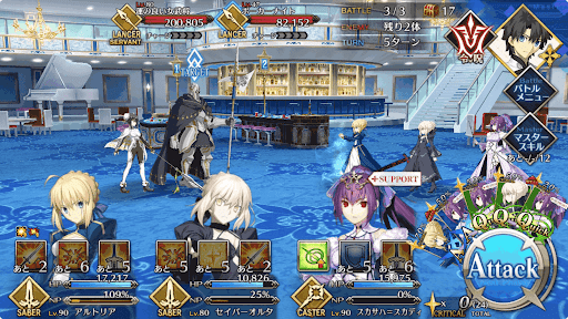 fgo-カジノ・キャメロット_バトル