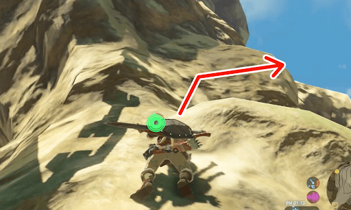 ゼルダBotW_右に向かって登る