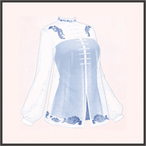 シースルー水彩トップス（青）