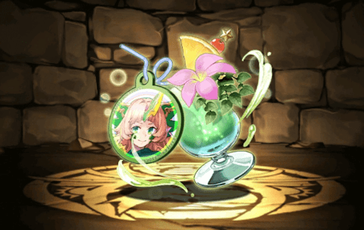 夕涼みの緑龍契士・シルヴィの常夏ジュース