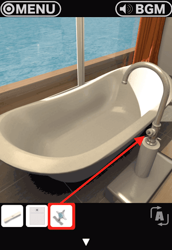 RESORT4黄昏クルーズへの脱出_お風呂場_蛇口をパイプに取り付ける