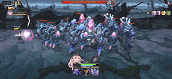 パンシローネイベントダンジョンのバトル中の画面画像