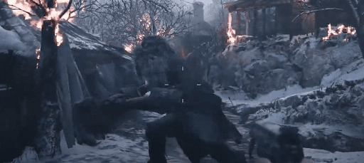 村のライカン襲撃時にウリアシュを撃破する