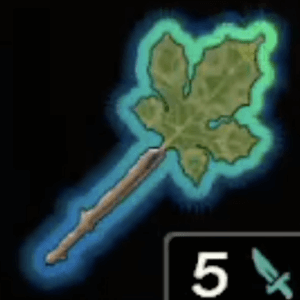 コログの葉のうちわ