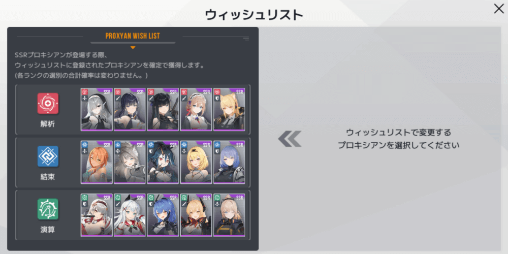 ウィッシュリスト