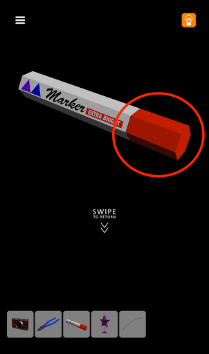 脱出ゲーム非常階段_3階_赤いマーカーを拡大して右側をタップする