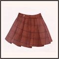 プリーツミニスカート（赤）