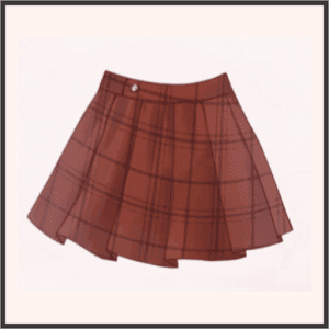 プリーツミニスカート（赤）