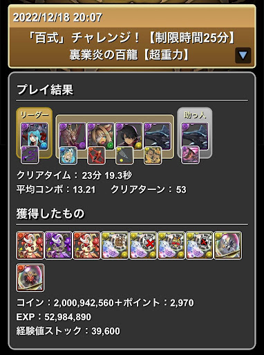 裏業炎の百龍メルゼナブラックバードパーティ