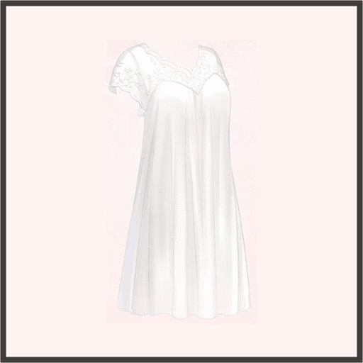 シルクのネグリジェ（白）