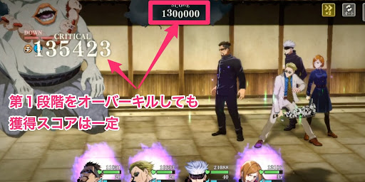 第1段階はバフや必殺ゲージを溜めつつ攻撃