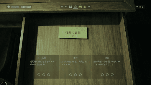 ポイントで効果の内容を強化できる