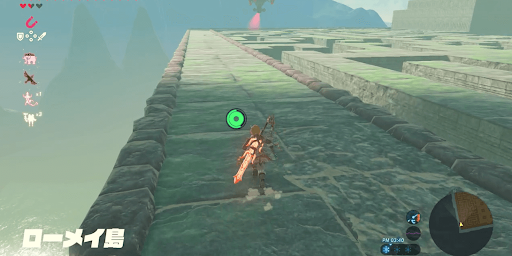 ゼルダBotW_ローメイ島の左端に立つ