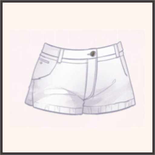 白ホットパンツ