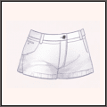 白ホットパンツ