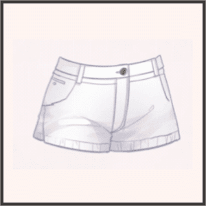 白ホットパンツ