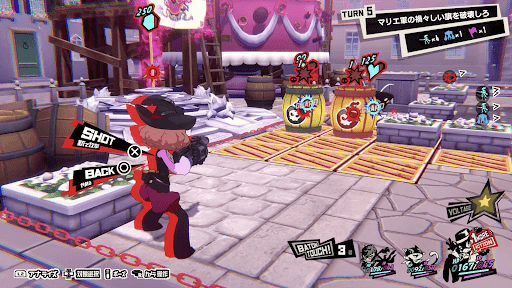 春で平地の爆弾樽と旗を攻撃する