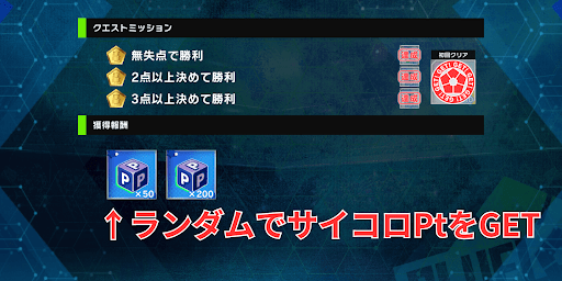 ランダムでサイコロPtをGET