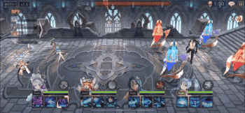 「挑戦の塔80階のバトル画面」