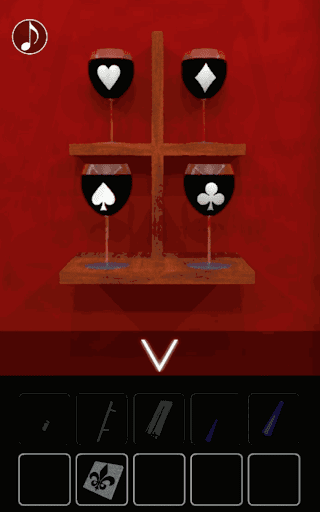 月の見える城からの脱出_トランプのマーク