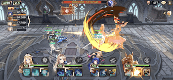 「挑戦の塔55階のバトル画面」