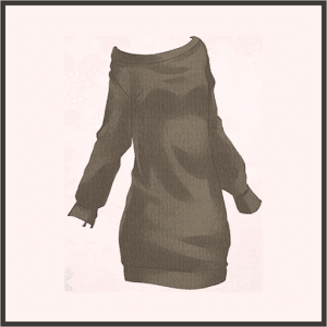 秋色ロングニット（茶）