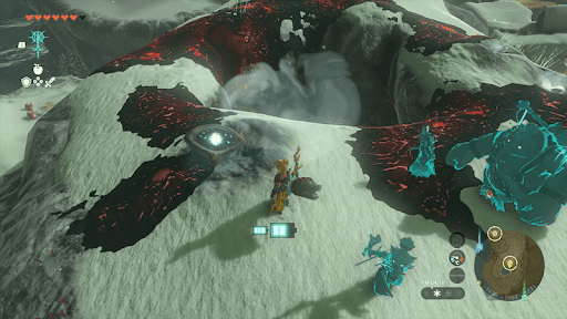 火龍の頭で氷を溶かして魔人の目を見つける