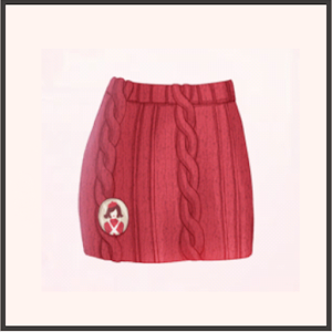 ミニウールスカート