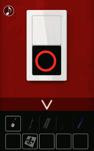 月の見える城からの脱出_電気のスイッチ