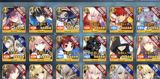 fgo-召喚状況や排出種類が確認できる