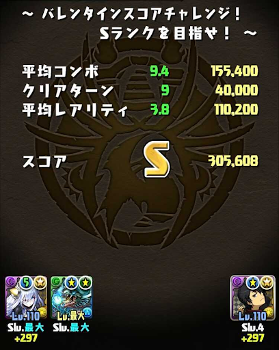 バレンタインスコアチャレンジ-Sランクパーティ