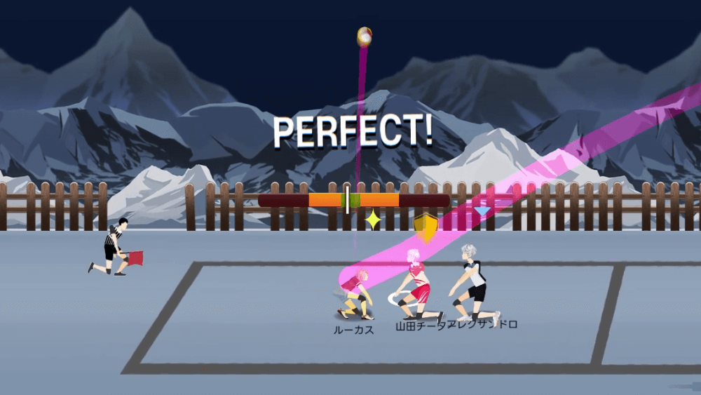 レシーブのタイミングでダメージが軽減