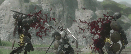 ニーアレプリカント_出現したマモノを倒す