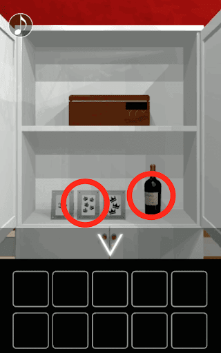 月の見える城からの脱出_テーブルの花